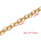 1 Meter Stainless Steel Oval Cable Link Chains for DIY Jewelry Making