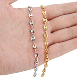 1 Meter Pig Nose Chain Coffee Bean Beads Link Chain for Bracelets Necklace