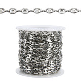 1 Meter Pig Nose Chain Coffee Bean Beads Link Chain for Bracelets Necklace