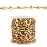 1 Meter Pig Nose Chain Coffee Bean Beads Link Chain for Bracelets Necklace