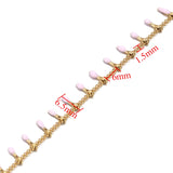 1 Meter Stainless Steel Pink Enamel Chains DIY Jewelry Supplies