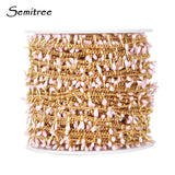 1 Meter Stainless Steel Pink Enamel Chains DIY Jewelry Supplies