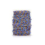1 Meter Stainless Steel Plastic Beads Turkey Eyes Charms Oval Link Chains