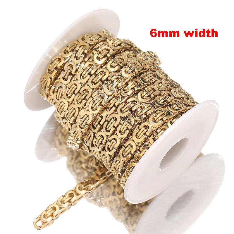 1 Meter Stainless Steel Punk Chains for DIY Jewelry Set
