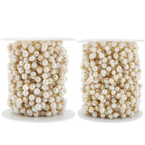 1 Meter Stainless Steel Pearl Beaded Chains DIY Jewelry Findings