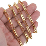 1 Meter Stainless Steel Rectangle Box Chains Long Oval Link Chain