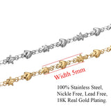 1 Meter Stainless Steel Star Heart Chains DIY Necklaces Bracelet Making