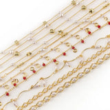 1 Meter Stainless Steel Star Love Heart Pearl Chain DIY Jewelry Findings