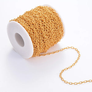 1 Meter Golden Stainless Steel DIY Chain Link for Necklace