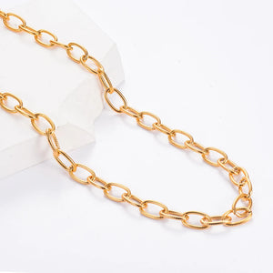 1 Meter Golden Stainless Steel Metal Chain DIY Necklace Jewelry Supplies