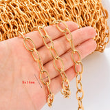 1 Meter Golden Stainless Steel Metal Chain DIY Necklace Jewelry Supplies