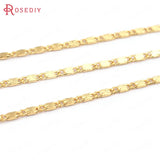 1M Width 1.7MM High Champagne Plated Brass Necklace Chains