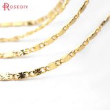 1M Width 1.7MM High Champagne Plated Brass Necklace Chains