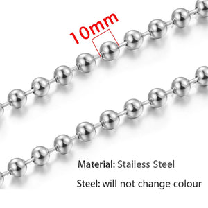 1 Meter 10mm Stainless Steel Ball Beads Chains Bracelet Supplies