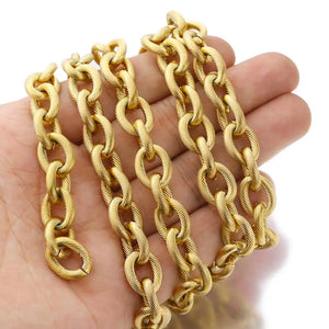 12mm Stainless Steel Cable Chain Bulk Heavy Circle Dull Textured Chains