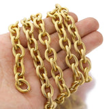 12mm Stainless Steel Cable Chain Bulk Heavy Circle Dull Textured Chains