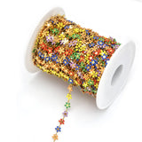 1m 5.8mm SS Enamel Flower Daisy Chain DIY Jewelry Anklet Bracelet Crafts