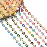 1m 5.8mm SS Enamel Flower Daisy Chain DIY Jewelry Anklet Bracelet Crafts