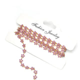 1m 5.8mm SS Enamel Flower Daisy Chain DIY Jewelry Anklet Bracelet Crafts