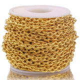 1m 5mm Stainless Steel Embossing Chunky Chains for Punk Rock Jewelry Making