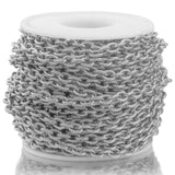 1m 5mm Stainless Steel Embossing Chunky Chains for Punk Rock Jewelry Making