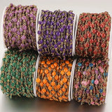 6mm Stainless Steel Enamel Powder Roll Link Chain Necklace