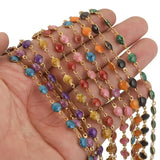 6mm Stainless Steel Enamel Powder Roll Link Chain Necklace