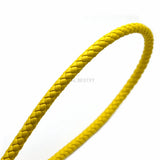 1 Meter Yellow Round Leather Strands 6mm for Bracelets Men DIY