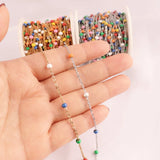 1 Meter Enamel Beaded Chain Jewelry Accessory Stainless Steel Link Cable Chain