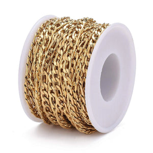1m Figaro 1:3 Stainless Steel Chain Necklace for DIY Jewelry Making