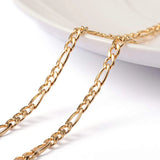 1m Figaro 1:3 Stainless Steel Chain Necklace for DIY Jewelry Making