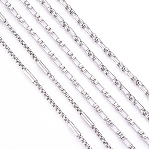 1m Stainless Steel Chain Box Necklace Chain DIY Jewelry Making