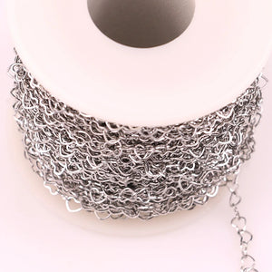 Stainless Steel Heart Shaped Chain Jewelry Making