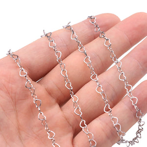 Stainless Steel Heart Shaped Chain Jewelry Making