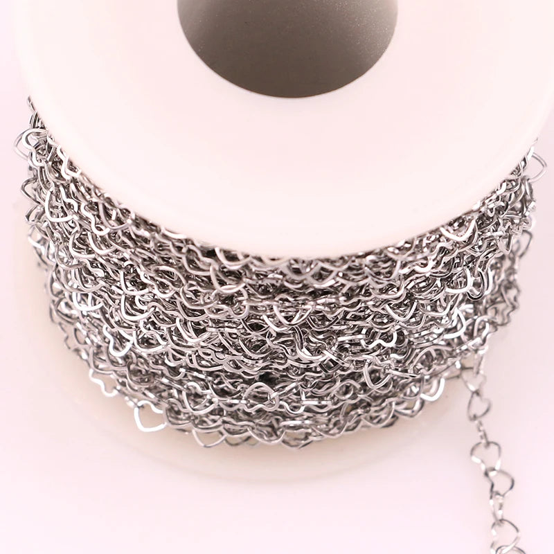 Stainless Steel Heart Shaped Chain Jewelry Making