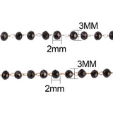 70" Beaded Chain Pearl Stainless Steel Necklace DIY Jewelry