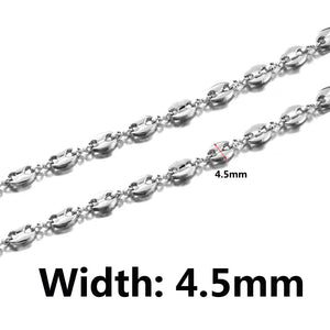 1 Meter Coffee Bean Chains Stainless Steel Pig Nose Chains Bracelet