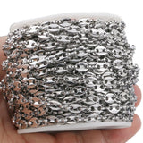 1 Meter Coffee Bean Chains Stainless Steel Pig Nose Chains Bracelet