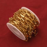 1M Stainless Steel Gold-Plated Square Box Chain Women Necklace DIY Jewelry