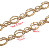 304 Stainless Steel Oval Cable Chain for Jewelry Making Supplies 1 Meters
