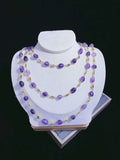 Natural Stones Jewelry Colorful CZ Necklace Link Chain
