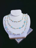 Natural Stones Jewelry Colorful CZ Necklace Link Chain