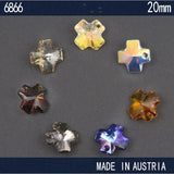 Cross Pendant Crystals From Austria 20mm Rhinestone Loose Beads