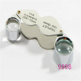 3-Pc Jeweler Eye Loupe Set 30X/20X/10X Triplet Magnifier Jewelry