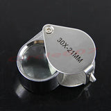 3-Pc Jeweler Eye Loupe Set 30X/20X/10X Triplet Magnifier Jewelry