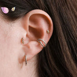 925 Silver Double Layer Ear Cuff for Women Clip-On Earrings