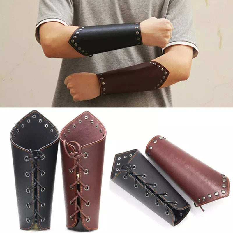 Steampunk Arm Armor Cuff Lace Up Wristband Bracelet