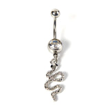 Crystal Surgical Steel Navel Piercing Heart Zircon Belly Button Rings Women
