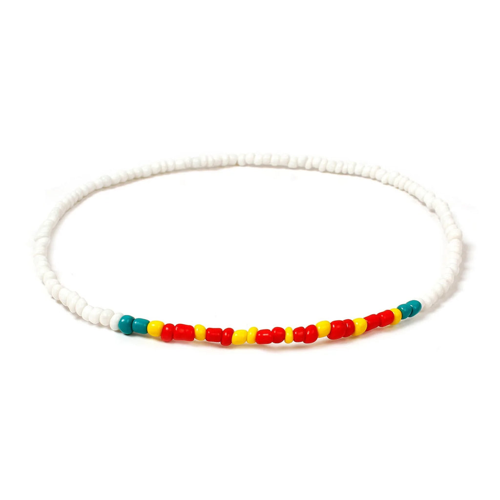 Doreen Box Beaded Necklace Colorful Glass Beaded Necklace 40cm Summer Jewelry