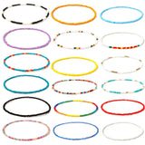 Doreen Box Beaded Necklace Colorful Glass Beaded Necklace 40cm Summer Jewelry